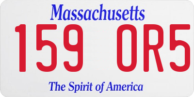 MA license plate 159OR5