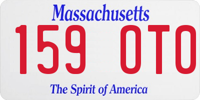 MA license plate 159OT0