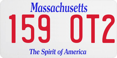 MA license plate 159OT2