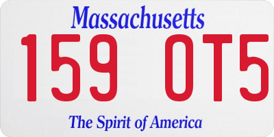 MA license plate 159OT5