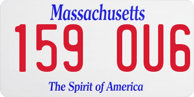 MA license plate 159OU6
