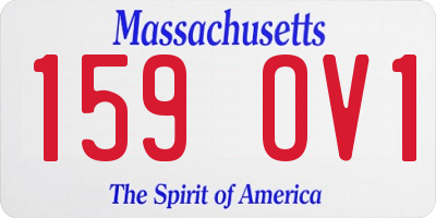 MA license plate 159OV1