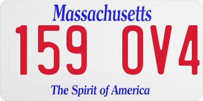 MA license plate 159OV4