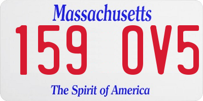 MA license plate 159OV5