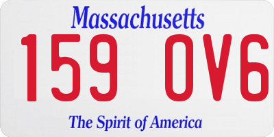MA license plate 159OV6