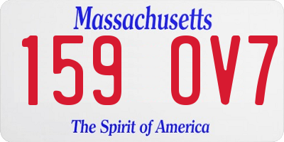 MA license plate 159OV7