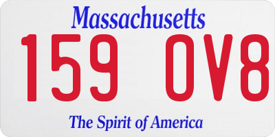 MA license plate 159OV8