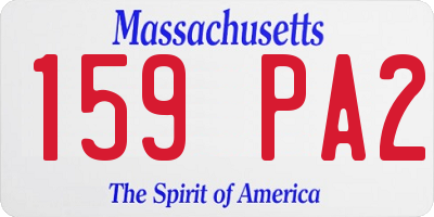 MA license plate 159PA2