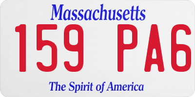 MA license plate 159PA6