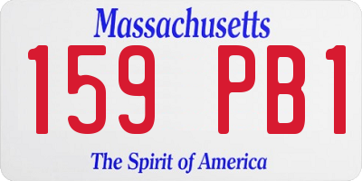 MA license plate 159PB1