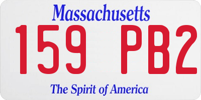 MA license plate 159PB2