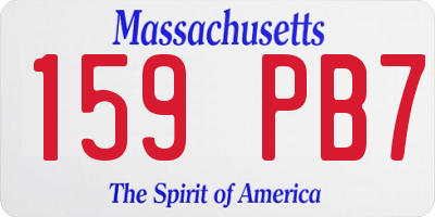 MA license plate 159PB7