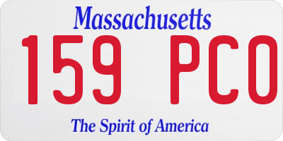 MA license plate 159PC0