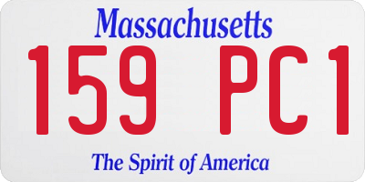 MA license plate 159PC1