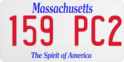 MA license plate 159PC2