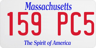MA license plate 159PC5