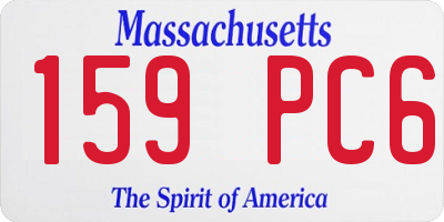 MA license plate 159PC6