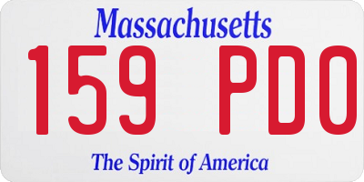 MA license plate 159PD0