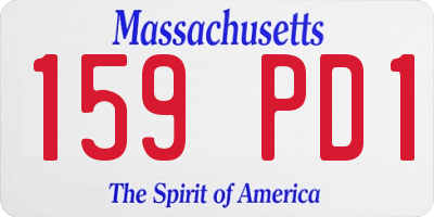 MA license plate 159PD1