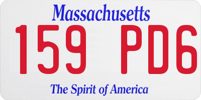 MA license plate 159PD6
