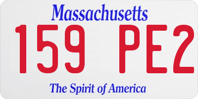 MA license plate 159PE2