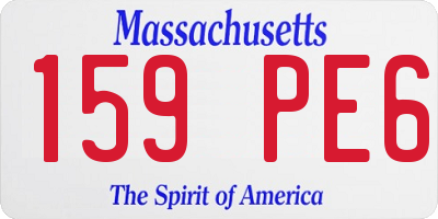 MA license plate 159PE6