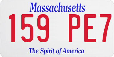 MA license plate 159PE7