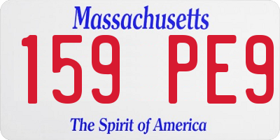 MA license plate 159PE9