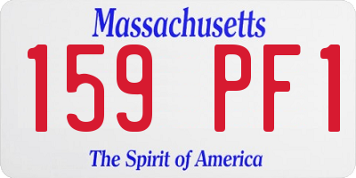 MA license plate 159PF1