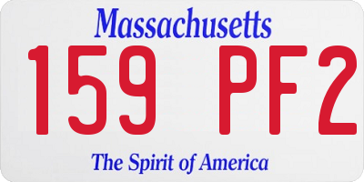 MA license plate 159PF2