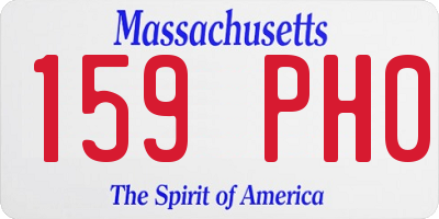 MA license plate 159PH0