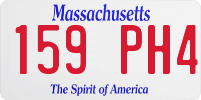 MA license plate 159PH4