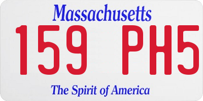 MA license plate 159PH5