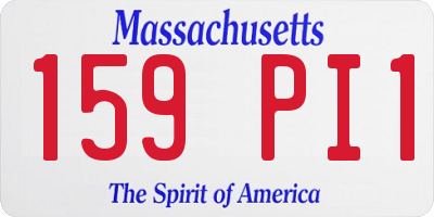 MA license plate 159PI1