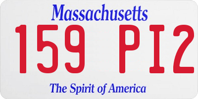 MA license plate 159PI2