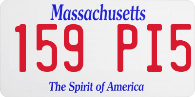 MA license plate 159PI5