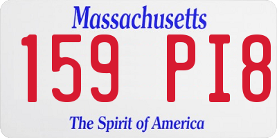 MA license plate 159PI8