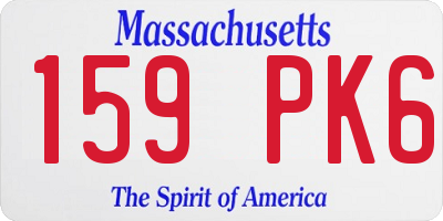 MA license plate 159PK6