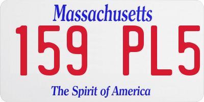MA license plate 159PL5