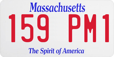 MA license plate 159PM1