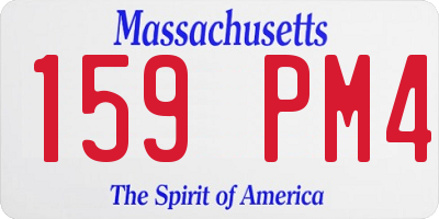 MA license plate 159PM4