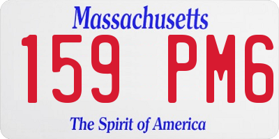 MA license plate 159PM6