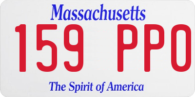 MA license plate 159PP0