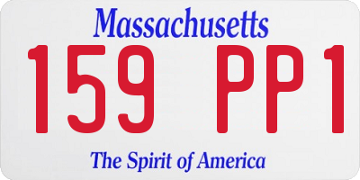 MA license plate 159PP1