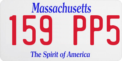 MA license plate 159PP5