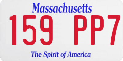 MA license plate 159PP7