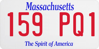 MA license plate 159PQ1