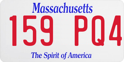 MA license plate 159PQ4
