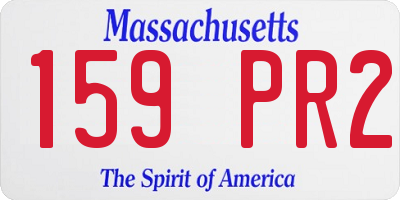 MA license plate 159PR2