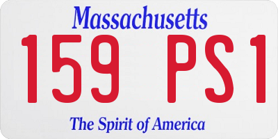 MA license plate 159PS1